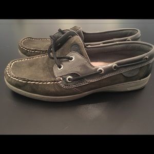 Black Suede and Patent Leather Sperry’s